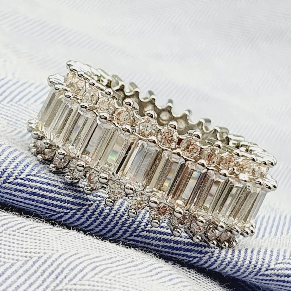 🔥 Fashion Dainty Gems Zircon Beautiful Eternity Rings for Women, EVGG1369